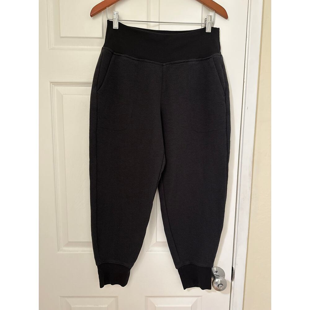 NWOT Sz M Petite Coaster Luxe Waffle Knit High Rise Jogger W/ Pockets $95 MSRP